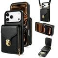 Custodia iPhone 17 Pro Max Tutto in uno con portafoglio e cinturino