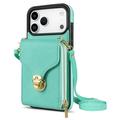 Custodia iPhone 17 Pro Max Tutto in uno con portafoglio e cinturino - Menta