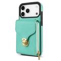 Custodia iPhone 17 Pro Max Tutto in uno con portafoglio e cinturino - Menta