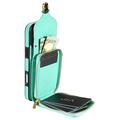 Custodia iPhone 17 Pro Max Tutto in uno con portafoglio e cinturino - Menta