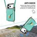 Custodia iPhone 17 Pro Max Tutto in uno con portafoglio e cinturino - Menta