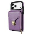 Custodia iPhone 17 Pro Max/18 Pro Max Tutto in uno con portafoglio e cinturino - Viola