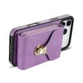 Custodia iPhone 17 Pro Max/18 Pro Max Tutto in uno con portafoglio e cinturino - Viola