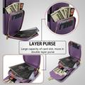 Custodia iPhone 17 Pro Max/18 Pro Max Tutto in uno con portafoglio e cinturino - Viola