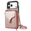 Custodia iPhone 17 Pro Max Tutto in uno con portafoglio e cinturino - Oro rosa