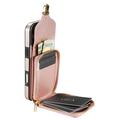 Custodia iPhone 17 Pro Max Tutto in uno con portafoglio e cinturino - Oro rosa
