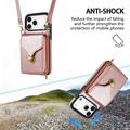 Custodia iPhone 17 Pro Max Tutto in uno con portafoglio e cinturino - Oro rosa