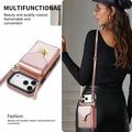 Custodia iPhone 17 Pro Max Tutto in uno con portafoglio e cinturino - Oro rosa