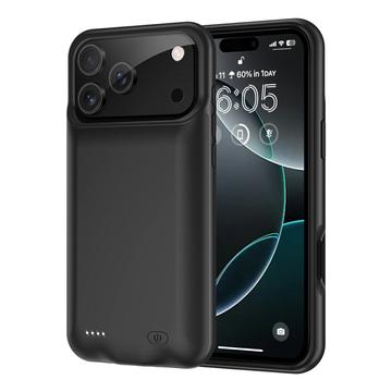 Custodia per batteria di backup per iPhone 17 Pro Max - 6000mAh - Nero