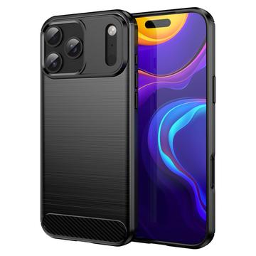 Custodia in TPU spazzolato per iPhone 17 Pro Max - Fibra di Carbonio