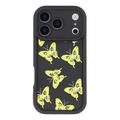 Custodia in TPU con stampa a farfalla per iPhone 17 Pro Max - Gialla / Nera