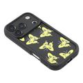 Custodia in TPU con stampa a farfalla per iPhone 17 Pro Max - Gialla / Nera