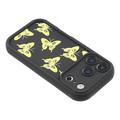 Custodia in TPU con stampa a farfalla per iPhone 17 Pro Max - Gialla / Nera