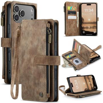 Custodia a Portafoglio Multifunzionale Caseme C30 per iPhone 17 Pro Max - Marrone