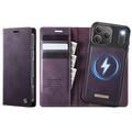 Custodia a portafoglio staccabile 2 in 1 iPhone 17 Pro Max Caseme C49 - Compatibile con MagSafe, RFID - Viola