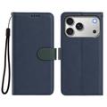 Custodia a portafoglio rimovibile per iPhone 17 Pro Max con MagSafe, protezione RFID e tracolla - Blu / Verde
