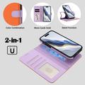 Custodia a portafoglio rimovibile per iPhone 17 Pro Max con MagSafe, protezione RFID e tracolla - Arancione / Viola