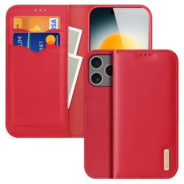 Custodia in Pelle a Portafoglio Dux Ducis Hivo per iPhone 17 Pro Max