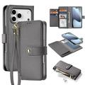 Custodia in pelle a portafoglio con copertura magnetica Dux Ducis Lawa per iPhone 17 Pro Max
