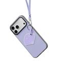 Custodia iPhone 17 Pro Max Dux Ducis Luvy con anello per le dita e cinturino per la mano - Viola / Conchiglia