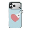 Custodia per iPhone 17 Pro Max Dux Ducis Luvy con anello per le dita e cinturino per la mano - Blu cielo / Cuore