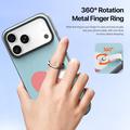 Custodia per iPhone 17 Pro Max Dux Ducis Luvy con anello per le dita e cinturino per la mano - Blu cielo / Cuore