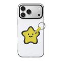 Custodia per iPhone 17 Pro Max Dux Ducis Luvy con anello per le dita e cinturino per la mano - Bianco / Stella