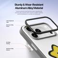 Custodia per iPhone 17 Pro Max Dux Ducis Luvy con anello per le dita e cinturino per la mano - Bianco / Stella