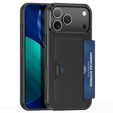 Custodia per iPhone 17 Pro Max Dux Ducis Pocard con portacarte - Nera