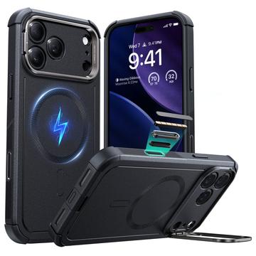 Custodia ibrida MagSafe per iPhone 17 Pro Max ESR Cyber Kickstand - Nera