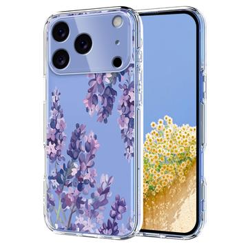 Custodia in TPU con motivo floreale per iPhone 17 Pro Max - Glicine