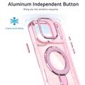 Custodia ibrida iPhone 17 Pro Max Glitter con supporto - Compatibile con MagSafe - Rosa
