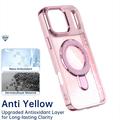 Custodia ibrida iPhone 17 Pro Max Glitter con supporto - Compatibile con MagSafe - Rosa