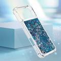 Custodia in TPU iPhone 17 Pro Max Glitter Quicksand - Cuori blu
