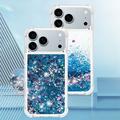 Custodia in TPU iPhone 17 Pro Max Glitter Quicksand - Cuori blu