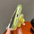 iPhone 17 Pro Max  Custodia ibrida antiurto glitterata con cinturino da polso - Gialla