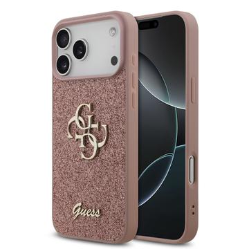 Custodia Guess Fixed Glitter 4G Metal Logo per iPhone 17 Pro Max - Rosa