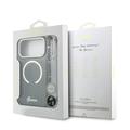 Custodia con cinturino iPhone 17 Pro Max Guess IML Glitter Script - Compatibile con MagSafe - Nera