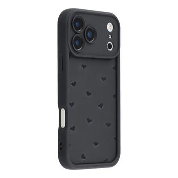 Custodia antiurto in TPU per iPhone 17 Pro Max con motivo a cuore e bordi rialzati