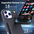 Custodia ibrida per iPhone 17 Pro Max con specchio nascosto e slot per schede - nera