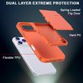Custodia ibrida per iPhone 17 Pro Max con specchio nascosto e slot per schede - Arancione