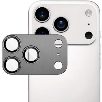 Protezione completa per obiettivo della fotocamera iPhone 17 Pro Max Imak in metallo e vetro temperato - Grigio