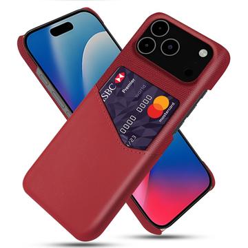 Custodia KSQ con Slot per Schede per iPhone 17 Pro Max - Rossa