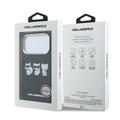 Custodia per iPhone 17 Pro Max Karl Lagerfeld IML Choupette Trio Watercolor - Compatibile con MagSafe - Nera