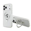 Custodia iPhone 17 Pro Max Karl Lagerfeld Ringstand Karl & Choupette Mag - Bianco