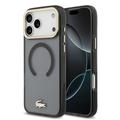Custodia ibrida iPhone 17 Pro Max Lacoste Frosted Finish Gold Logo - Compatibile con MagSafe - Nera