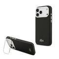 Custodia per supporto per fotocamera per iPhone 17 Pro Max Lacoste Iconic Petit Pique - Compatibile con MagSafe - Nera