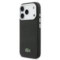 Custodia per iPhone 17 Pro Max Lacoste Iconic Petit Pique Metal Logo - Compatibile con MagSafe - Nera