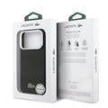 Custodia per iPhone 17 Pro Max Lacoste Iconic Petit Pique Metal Logo - Compatibile con MagSafe - Nera