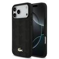 Custodia per iPhone 17 Pro Max Lacoste Monogramme con logo dorato - Compatibile con MagSafe - Nera